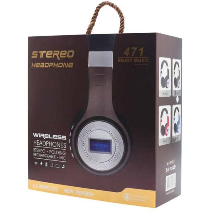 Wireless V471 Foldable Multi-Function Headphones
