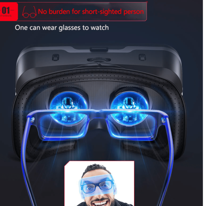 VRshinecon With Remote Controller & Headset 3D Virtual Reality Glasses For Movie Video Games VR For IPhone Android