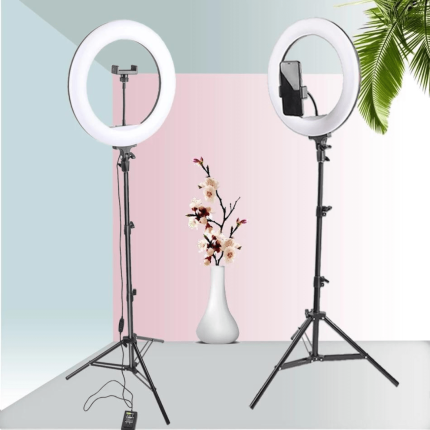 2022 Hot Selling Dimmable Led 12 Inch Ring Light With 2.1m Tripod And Phone Selfie Clip Make Up Video Photographic Ring Lamp