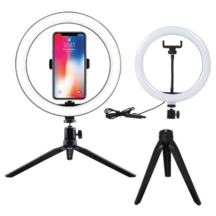 Desktop Ring Lamp 10 Inch With Desk Tripod Live Replenishment Light Make Up Photographic Selfie Ring Light